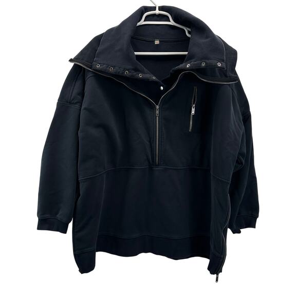 Free People Movement Venture Pullover Black Large Sweatshirt - Picture 2 of 10
